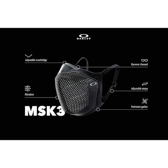 Oakley Msk3 Reusable Face Mask Anti Fog Adult Black Comfortable Breathable - Picture 5 of 5
